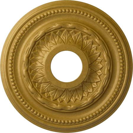 Ekena Millwork Galway Ceiling Medallion (Fits Canopies up to 3 1/4"), 15 3/4"OD x 3 1/4"ID x 1"P, Pharaohs Gold CM15GAPGS